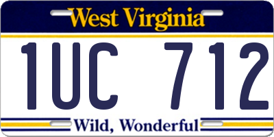 WV license plate 1UC712