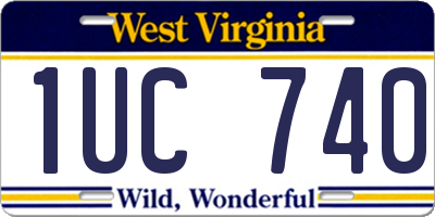 WV license plate 1UC740