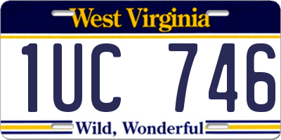 WV license plate 1UC746