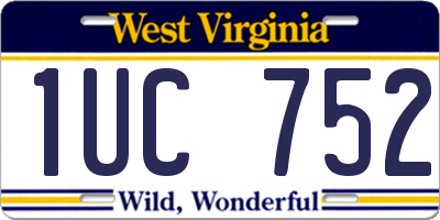 WV license plate 1UC752