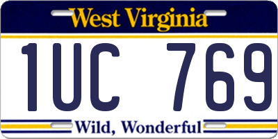WV license plate 1UC769