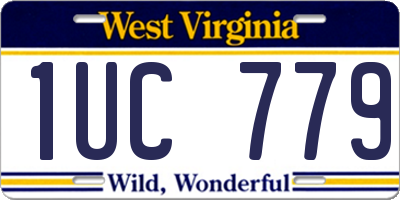 WV license plate 1UC779