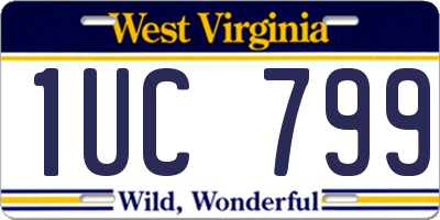 WV license plate 1UC799