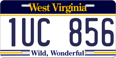 WV license plate 1UC856