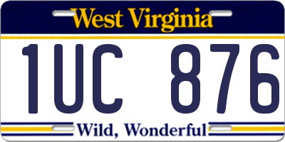WV license plate 1UC876