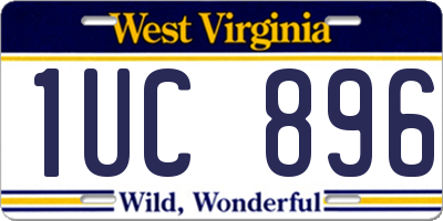 WV license plate 1UC896