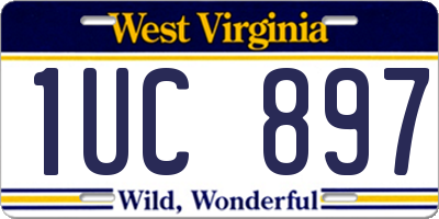 WV license plate 1UC897