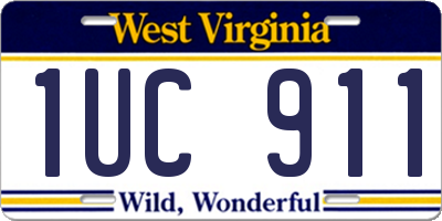 WV license plate 1UC911