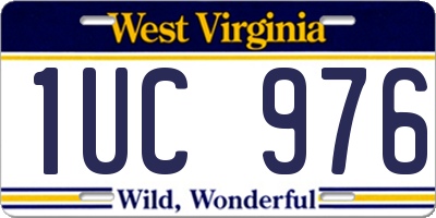 WV license plate 1UC976