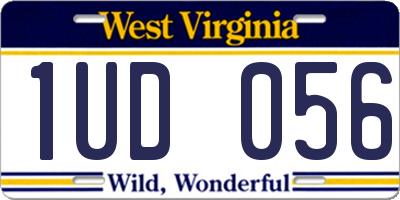 WV license plate 1UD056