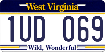 WV license plate 1UD069