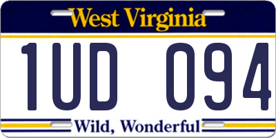 WV license plate 1UD094