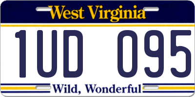 WV license plate 1UD095