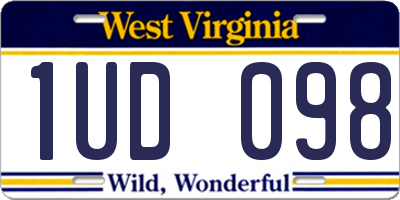 WV license plate 1UD098