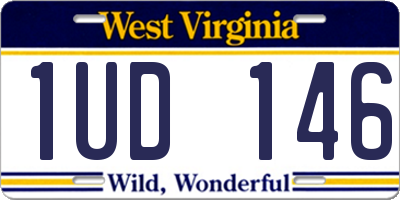 WV license plate 1UD146