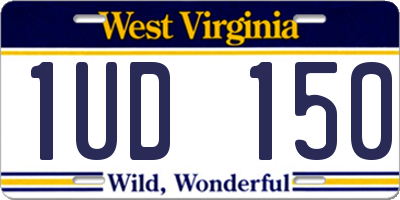 WV license plate 1UD150