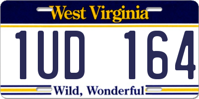 WV license plate 1UD164