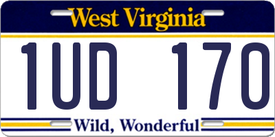 WV license plate 1UD170