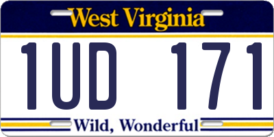 WV license plate 1UD171