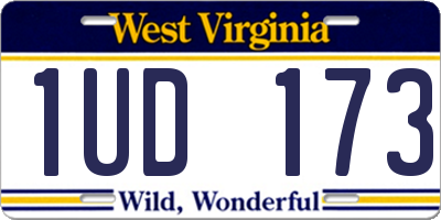 WV license plate 1UD173