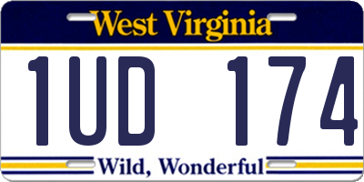 WV license plate 1UD174