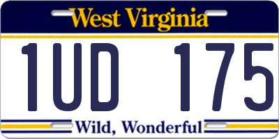 WV license plate 1UD175