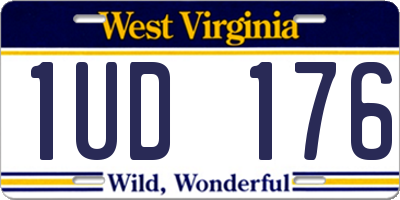 WV license plate 1UD176