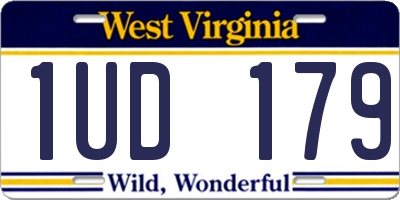 WV license plate 1UD179