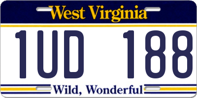 WV license plate 1UD188