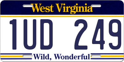 WV license plate 1UD249