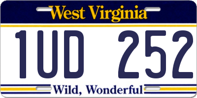 WV license plate 1UD252