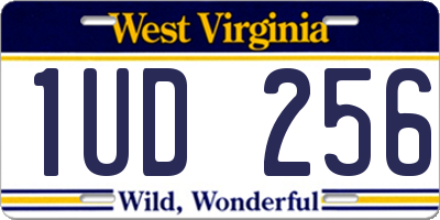 WV license plate 1UD256
