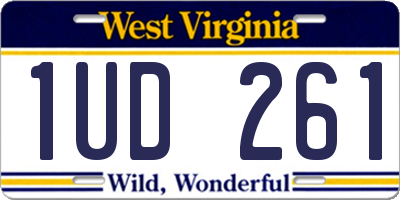 WV license plate 1UD261