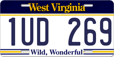 WV license plate 1UD269
