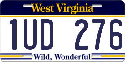 WV license plate 1UD276