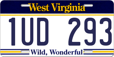WV license plate 1UD293
