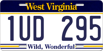 WV license plate 1UD295
