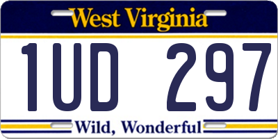 WV license plate 1UD297