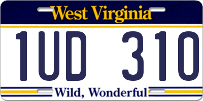 WV license plate 1UD310