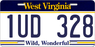 WV license plate 1UD328