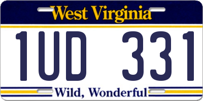 WV license plate 1UD331