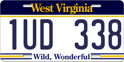 WV license plate 1UD338