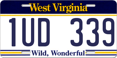 WV license plate 1UD339