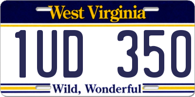 WV license plate 1UD350