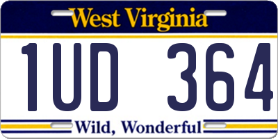 WV license plate 1UD364