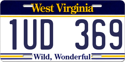 WV license plate 1UD369