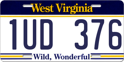 WV license plate 1UD376