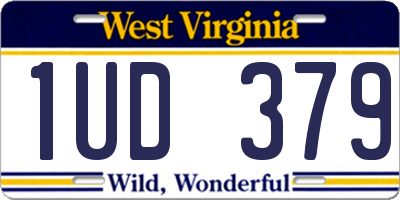 WV license plate 1UD379