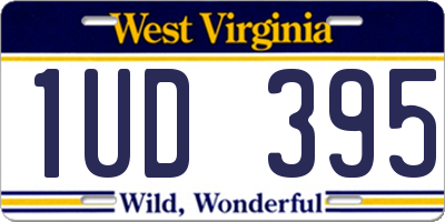 WV license plate 1UD395