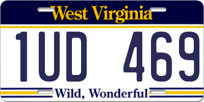 WV license plate 1UD469